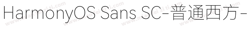 HarmonyOS Sans SC-普通西方字体转换